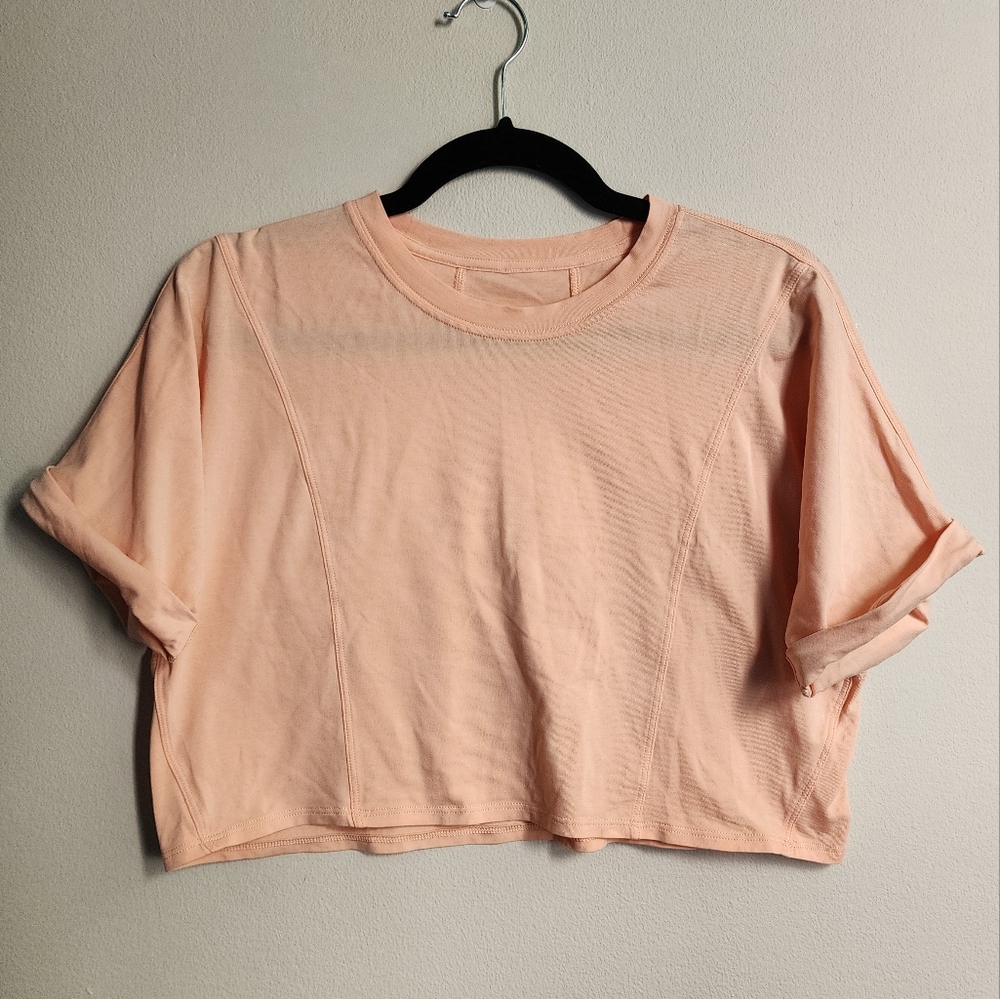 Lululemon LA Cropped Boxy Tee Solid Size 4